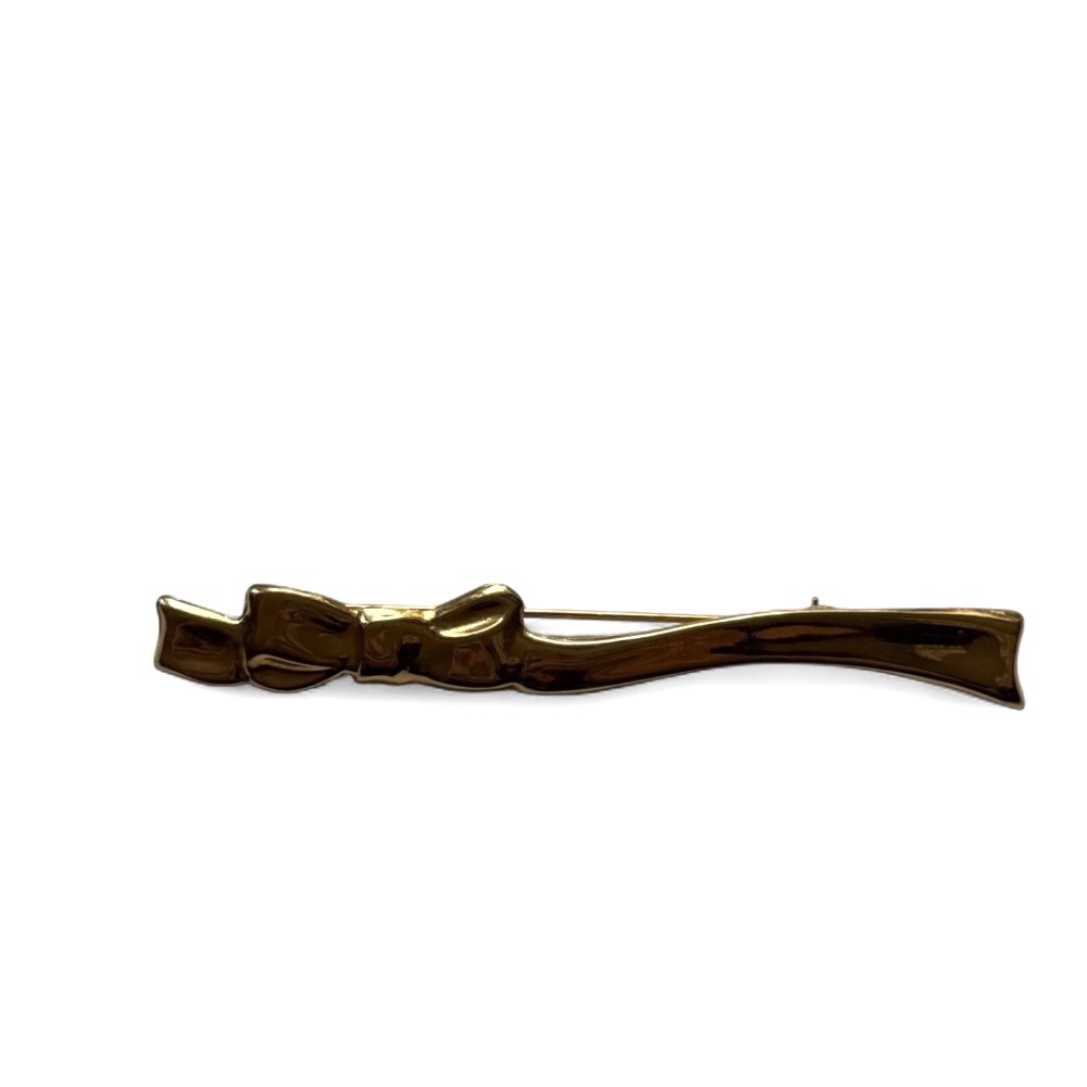 Gold Bow Brooch